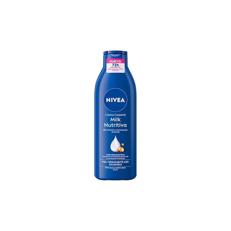 NIVEA Crema Corporal Humectante Body Milk Nutritiva (220 ml) 72
