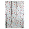 Gift Wrap - Winter Tree - Silver/Brown and White Red