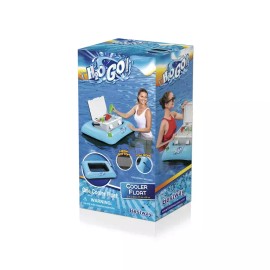 H2OGO! 32 in. x 26 in. Chill N' Sip Blue Cooler Pool Float, 10-28 Qt. ..