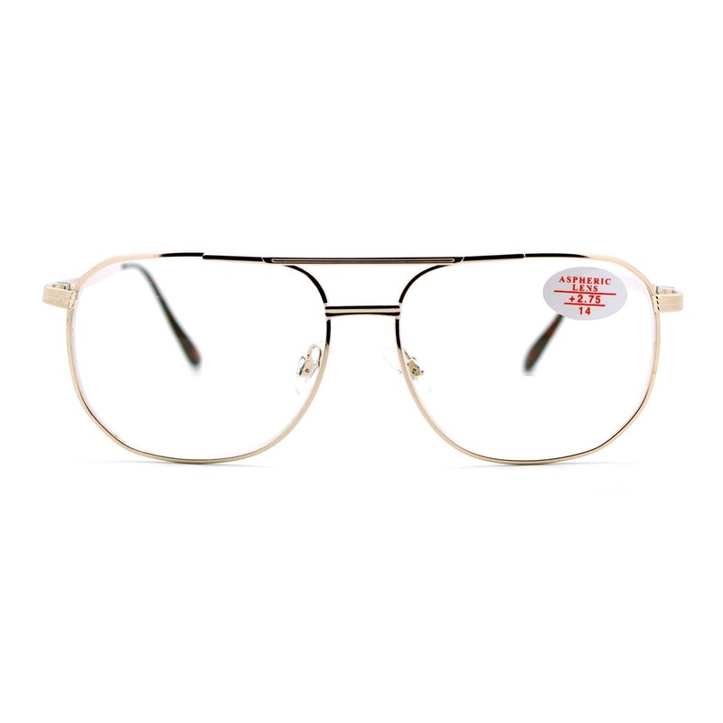 Clear Lens Glasses + Bifocal Reading Lens Vintage Square Spring