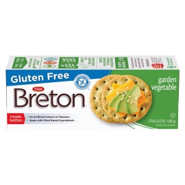 Dare Breton Gluten Free Garden Vegetable Crackers, 135g/4.7 oz. Box