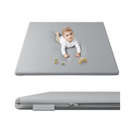 COMOMY Vegan Leather Baby Play Mats for Floor, 50 x 50 Play Mat for Playpen, Thickened High-Density Foam Playmats for Babies and Toddlers - Extra Soft and Resilient, Easy to Wipe Clean, Light Gray