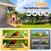 Smart Bird Feeder with Camera,Premium Bamboo Wood–2.5K UHD AI-Powered Recognition,