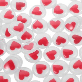Kichvoe 480 Piezas de Ojos Móviles Autoadhesivos en Forma de Corazón de 15mm para Manualidades Infantiles Plástico Resistente y Fácil Uso en Muñecos y Crochet