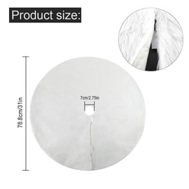 Howaf Christmas Tree Rock 31 Inch Round Shape Christmas Tree Stand Snowflake White Plush Christmas Tree Cover for Christmas Tree Decoration Floor Decoration Christmas Tree Decoration