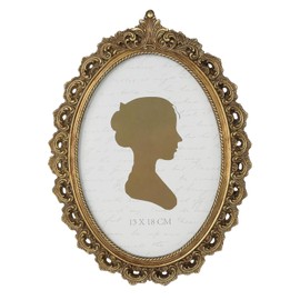 Sunlit Vintage Picture Frame 5x7 Inch, Oval Antique Photo Frames with Glass Front, Luxury Photo Display, Tabletop Wall Hanging, Gift Ideas, Bronze