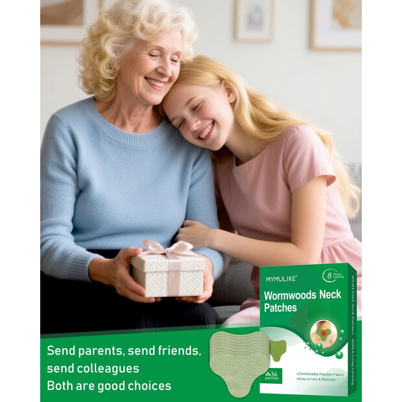 MYMULIKE Neck Patches, 36 Count Maximum Strength Warming Herbal Plaster,