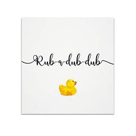 Renditions Gallery Rub Dub Rubber Ducky Bathroom DÃ©cor Gallery Wrapped Canvas Wall Art, 12x12