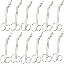 Lister Bandage Scissors 7.25" One Large Ring Set of 12 Pcs Made of Stainless Steel 7 1/4 inch Bandage Shears Heavy Duty by OdontoMed2011