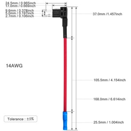 [UL Wire] Chanzon 5Pcs 14awg Add-a-Circuit Fuse Tap Adapter Micro2 Fuse Holder for 30A Automotive Car Motorcycle