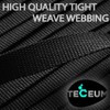 TECEUM 1.5 Inch Webbing – Black – 10 Yards –