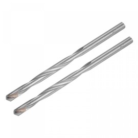 sourcing map 8mm Cutting Dia Cemented Carbide Twist Extra Long Drill Bit with Round Straight Shank for Hardened Steel Stainless Steel, 150mm Length 2 Pcs