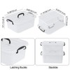Waikhomes 8 L Clear Plastic Storage Bins with Lids, 2-Pack