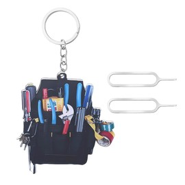 Electrician Electrical Engineer Retirement Gifts for Dad Father Acrylic Flat 2D Keychains for Grandpa Fathers Day Birthday Gifts for Men Women Electric Tool Keyrings with 2Pcs Card Ejector