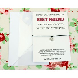Lucor Best Friend Bestie Gifts | Friendship Elephant Wish String Bracelet | Graduation Gifts | Christmas Birthday Gifts | Gifts for Friend