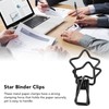 100Pcs Paper Binder Clips Cute Star Shape Metal Small Binder