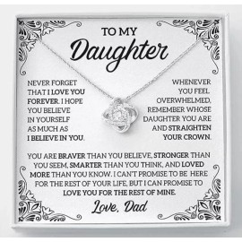 Unbranded To My Daughter Necklace, Gift for Daughter from Dad, Daughter Father Necklace