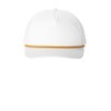 Port Authority Snapback Five-Panel Rope Cap C962, White/ Athletic Gold,