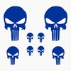 Autodomy Pack of 8 Units Melted Skull Stickers | Blue