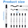 WUSJCOF 6 Pieces Dual-Tip Permanent Fabric Markers, Machine Washable, for
