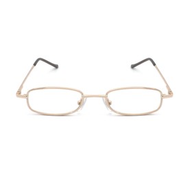 EYE ZOOM 3 Pairs Lightweight Portable Metal Reading Glasses with Pocket Case for Men Women, Gold, +3.50 Strength