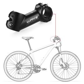 Lixada Bike Stem Clamp Aluminum Alloy MTB Handlebar Mountain Bike Stem Cycling Road 31.8MM