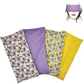 Augenkissen yoga "Pack 4 - lila und gelb" | Lavendel Samen und Reis | Yoga, Meditation, Entspannung, für Ihre Augen ..