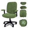 NeColorLife 4PCS Office Chair Cover Set,Desk Chair Slipcover,Matcha Green