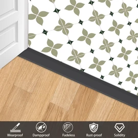 Lunghaa Aluminum Floor Transition Strip, Threshold Reducer for Doorway Ramp Tiles Laminate Planks, Bridge The Height Gap Between 0.3-1.6 inches (4.2 ft x 3.9 in, Matte Black)