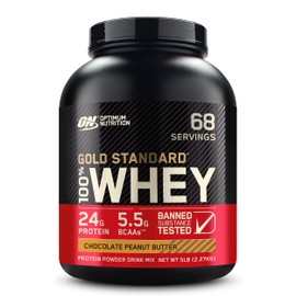 Optimum Nutrition Gold Standard 100% Whey Protein Powder, Chocolate Peanut Butter, 5 Pound (Packaging May Vary)