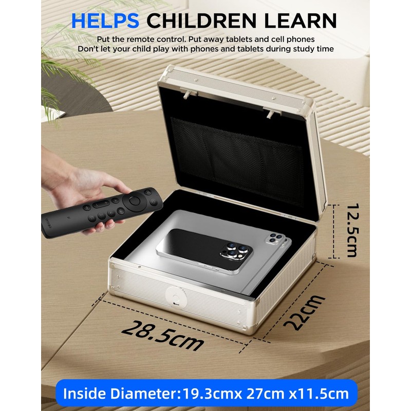 AICase Biometric Fingerprint Storage Box Portable Money Jewelry Safe Combination
