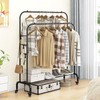 SUOERNUO Garment Rack with Wheels Clothing Rack for Hanging Clothes
