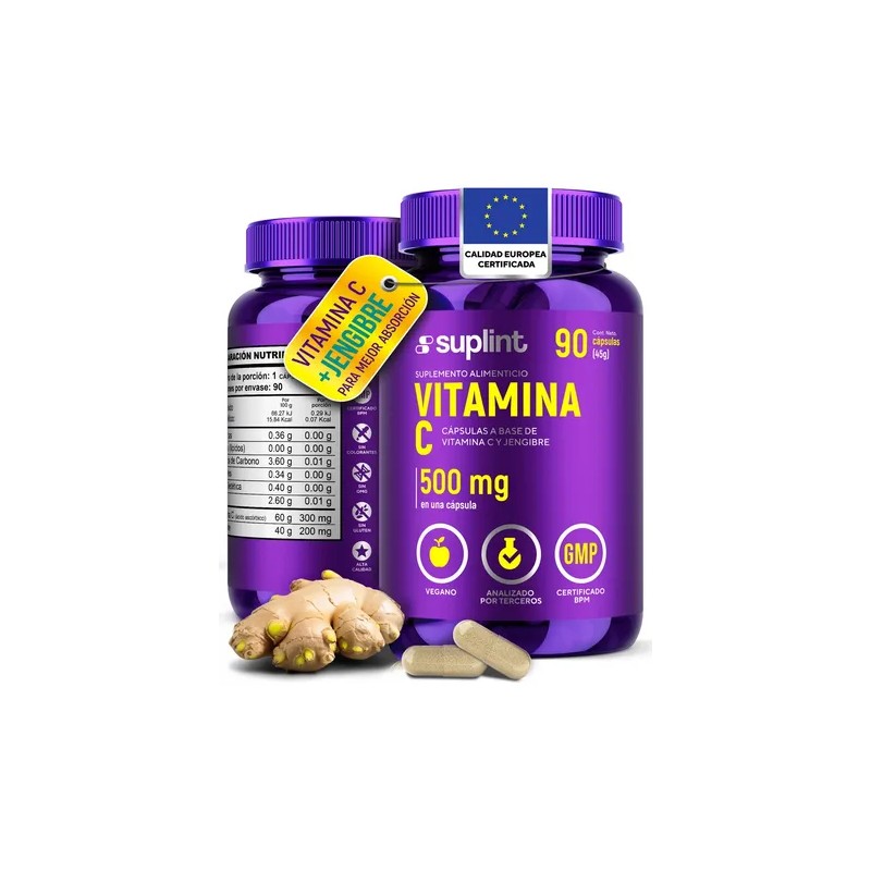 Vitamina Jengibre Suplint Inmunidad Energía Cápsulas Veganas