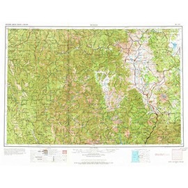 YellowMaps Weed CA topo map, 1:250000 Scale, 1 X 2 Degree, Historical, 1958, Updated 1973, 22 x 28.6 in - Paper