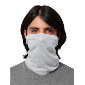 Solid Seamless Tube Bandana Neck Gaiter - White