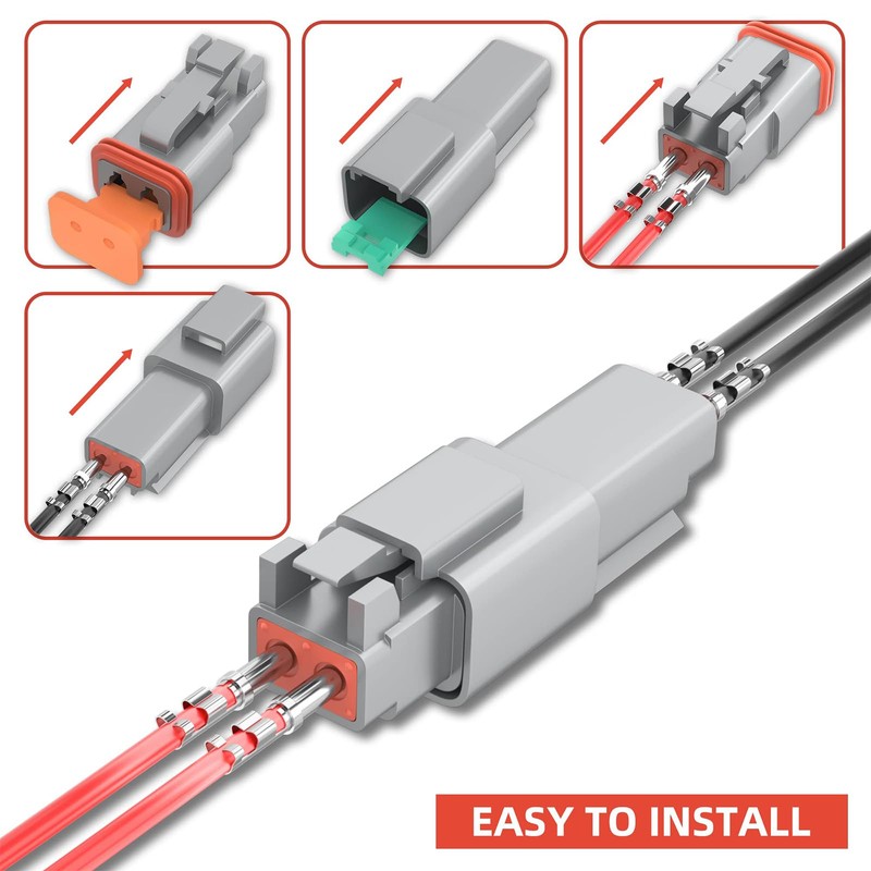 Deutsch Connector Kit, 48Pcs 6 Kits Deutsch Connector Kit with