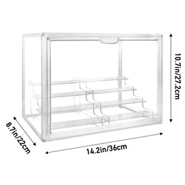 Cutora Clear Acrylic Display Case, 4 Tier Acrylic Blind Box for Figures, Dustproof Storage Organizer with Magnetic Door for Action Figures, Stackable Collectibiles Showcase for Doll Toy Car Model