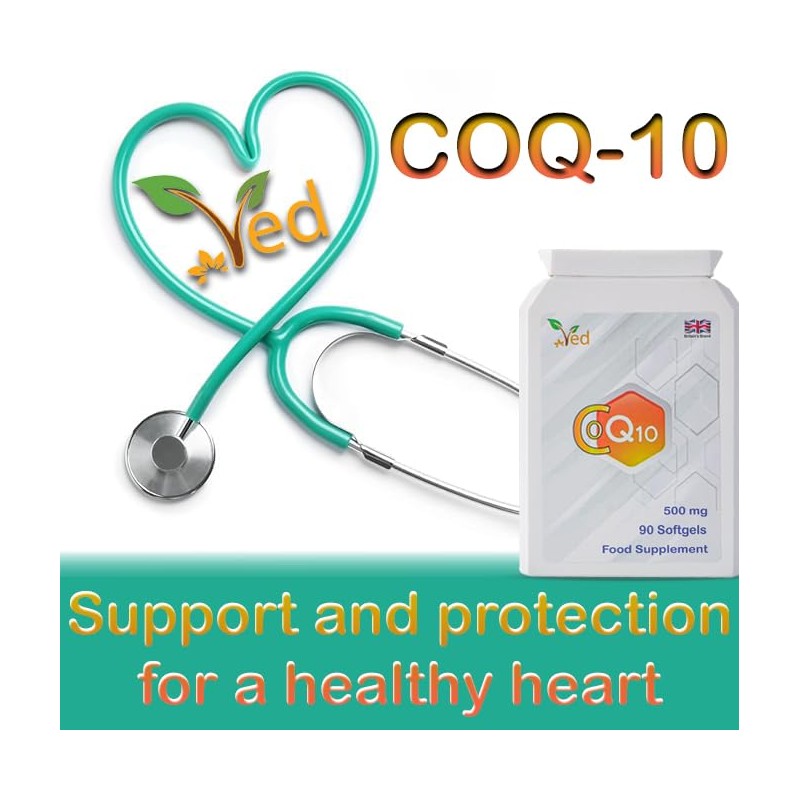 Ved CoQ10-500mg Softgels | All Natural Co Enzyme Q10 |