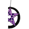 Ebros Gift Purple Stained Glass Pentacle Pentagram Circle Resonant Relaxing