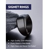 Bandmax Gemstone Signet Rings for Men, Stainless Steel Sovereign Ring
