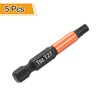HARFINGTON 5pcs T27 Torx Head Screwdriver Bit 2" (50mm) Long