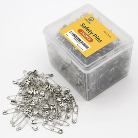 1000Pcs Safety Pins Assorted, 1.5 Inch Rust-Resistant Steel Wire Silver Sewing Safety Pins for Clothes, Large Safety Pins 1.5 Inch Bulk for Clothes Crafts Use