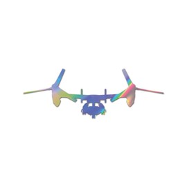 Front V-22 Osprey Premium Sticker Decal Oil Slick Rainbow Holographic Metallic stol vtol Vertical Takeoff tiltrotor v22#2 - Oil Slick - 32" W x 11.32" H