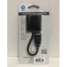 ONN HDMI To VGA Adapter for Laptops, PC, Monitors, Projectors & Many VGA Devices