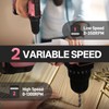 COMOWARE 20V Cordless Drill Set, 171Pcs Pink Home Tool Set