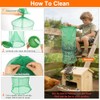 4 Pack Reusable Outdoor Fly Traps with Bait Tray