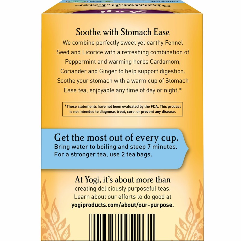 Yogi Tea - Stomach Ease (6 Pack) - Supports Healthy
