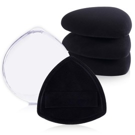 Makeup Sponge For Foundation, Beauty Blender Sponges Latex-Free Makeup Sponges for Blending Foundation Liquid Cream and Powder with 1 Travel Container Case (Black 4pcs)