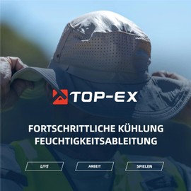 TOP-EX Men's & Women's Sun Hat, Safari Outdoor Hat for Summer, Trekking, Hiking, UPF 50+ Fishing Hat with Wide Brim, Rain Hat & Sun Bucket Hat, black, L-XL