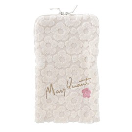 MARY QUANT 000480-0002-02 Zippered Towel (Beige/Sakura Series) PET Bottle Case, Plastic Bottle Cover (100% Cotton), beige, Plastic Bottle Case